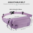 thumbnail image 6 of WATERFLY Unisex Large Capacity Running Walking Travel Nylon Fanny Pack Waist Bag,Purple, 6 of 7