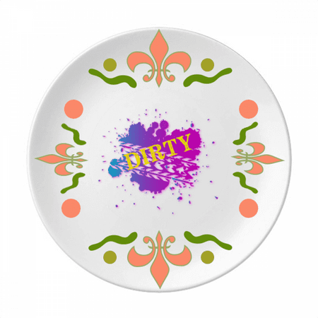 

Cleaning Dirty Stain Tire Marks Flower Ceramics Plate Tableware Dinner Dish