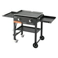 thumbnail image 1 of KFFKFF Gas Griddle, 2-Burner Flat Top Grill, 28 inch Grill Plate Foldable Propane Griddle with Wheels, 30000 BTU Outdoor Flat Top Grills, 1 of 9