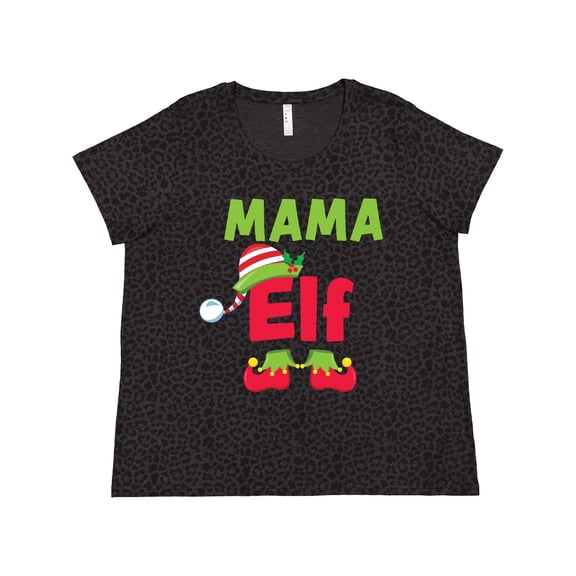 Inktastic Christmas Mama Elf Women's Plus Size T-Shirt