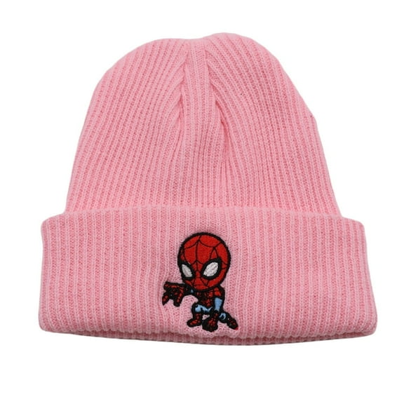 Superior Spider Anime Catoon Knitting Hat - Fleece-Lined Acrylic Beanie, Cute Kawaii Embroidery Trapper Cap for Women Men Unisex