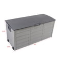 thumbnail image 3 of Outdoor Storage Box, 75gal 260L Outdoor Garden Plastic Storage Deck Box, for Patio Furniture Cushions Pool Supplies, Toys, Garden Tool, Sports Equipment, Grey, 3 of 9