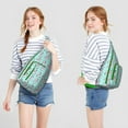 thumbnail image 4 of Vintage Highland Cow Print Sling Backpack – Cute Farmhouse Floral Cow Crossbody Bag for Women & Men, Lightweight Hiking Daypack, 4 of 4