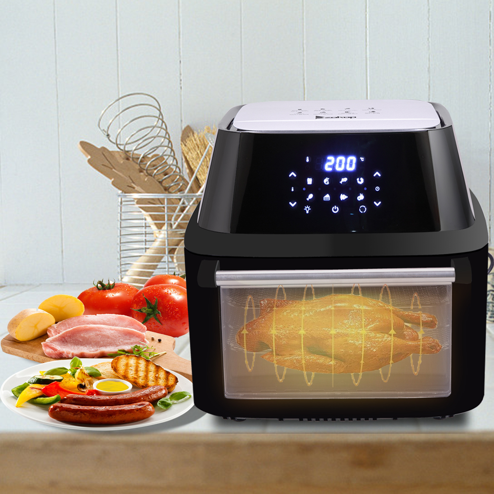 16.9QT Hot Air Fryer, 8 in 1 Electric Airfryer, Large Air Fryer XL, Air Frying Oil Less Fryer, LED Digital Touchscreen w/ 8 Cooking Presets, 8 Accessories, Temperature Control Oven, 1800W, Q4674 - image 1 of 12