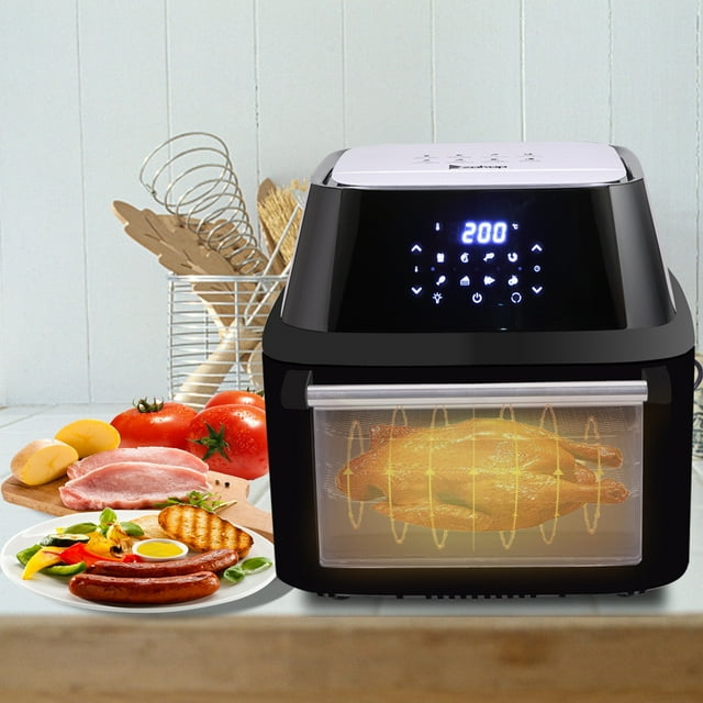 16.9QT Hot Air Fryer, 8 in 1 Electric Airfryer, Large Air Fryer XL, Air Frying Oil Less Fryer, LED Digital Touchscreen w/ 8 Cooking Presets, 8 Accessories, Temperature Control Oven, 1800W, Q4674