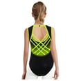 thumbnail image 5 of YUUMIN Gymnastics Leotard for Girls Figure Skating Bodysuit Rhythmic Latin Jazz Dance Jumpsuit Tank Unitards Fluorescent Green 16, 5 of 6