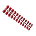 thumbnail image 2 of 24 Pcs Ongles Courts Ballerine Résistants aux Rayures Pointe Cercueil Courts Faux Ongles Colorés Style Français DIY Personnalité Unique Ongles Acryliques 2rouge Vin, 2 of 5