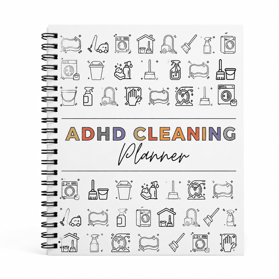 ADHD Cleaning Planner, Household Cleaning Schedule & Checklist Organizer for Home Daily Household Chores Management