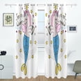 thumbnail image 5 of Coolnut Fairy Unicorn Thermal Insulated Blackout Grommet Printed Window Curtain - 84x55 in - 100% Polyester 2 Panels, Symmetry, 5 of 5