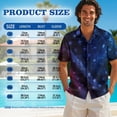 thumbnail image 6 of Xixirimido Nebula Starry Night Print Couples Matching Vacation Outfits Men's Breathable Short Sleeve Shirt & Women's Irregular Hem Dress Coordinated Summer Wear for Dating, Size 4XL, 6 of 7