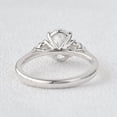 thumbnail image 3 of solitaire jewels 1.3CT Oval Moissanite 3 Stone Engagement Ring For Women, 14K White Gold, 3 of 6