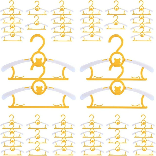 Lot de 60 Cintres Ajustables pour Vêtements de Bébé et d'Enfant - Gain de Place, Durables et Extensibles - Idéal pour l'Organisation de Garde-Robe de Nouveau-Né à Petit Enfant (Gris)