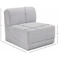 thumbnail image 3 of Meridian Furniture Ollie Grey Boucle Fabric Armless, 3 of 9