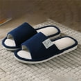 thumbnail image 3 of Mepaouo Summer House Slippers for Women Indoor Open Toe Linen Mute Slides Soft Casual Slip on Shoes, 3 of 5