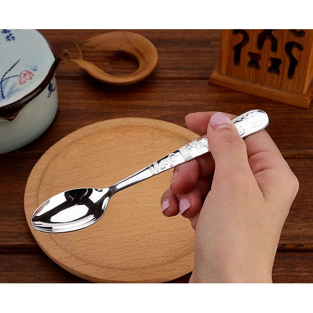 Wollet 999 Sterling Silver Spoon,25g, 14*2.6cm, Baby Full Moon