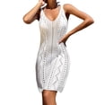 thumbnail image 1 of Maillot de Bain pour Femmes Couverture de Plage Piscine Maillot de Bain Blouse Contrastée Robe Crochetée Dégradée, 1 of 6