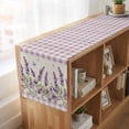 thumbnail image 6 of Table Runners 72 Inches Long Dress Scarves, Purple Lavenders Farmhouse Kitchen Table Runner, Coffee Tablerunners, Spring Floral Plaid Farmhouse Rustic 14x72 Inch, 6 of 9