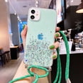 thumbnail image 1 of Luxury Sling Chain Necklace Soft Case For iPhone 14 13 12 11 Pro Max X XR Xs 6 7 8 Plus Mini Lanyard Glitter Clean Cover Case xuanjing unisex, 1 of 2