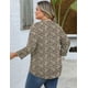 thumbnail image 3 of Blusa tipo túnica Romantii, talla grande, manga 3/4, cuello en V, estampado de leopardo, 3 of 5