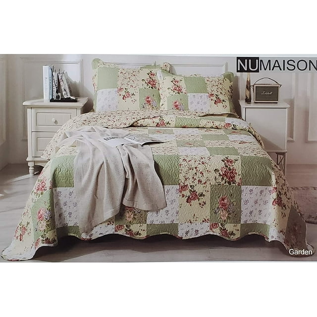 Numaison Ensemble de Courtepointe Réversible Imprimée 3 Pcs