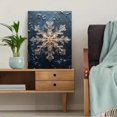 thumbnail image 5 of Qisvanset 12x16 Inch Framed Canvas Wall Art Snowflake Crystal Pattern Winter Home Ready To Hang Wall Decor, 5 of 8