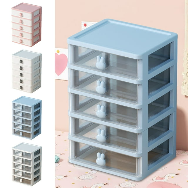 Iumwxz Jewelry Organizer Desktop Storage Box Drawer Style Storage Box Student Multifunctional Cosmetics Jewelry Box Stationery Organizing Box Storage Rack Jewelry Box Clear Plastic Reduced Price