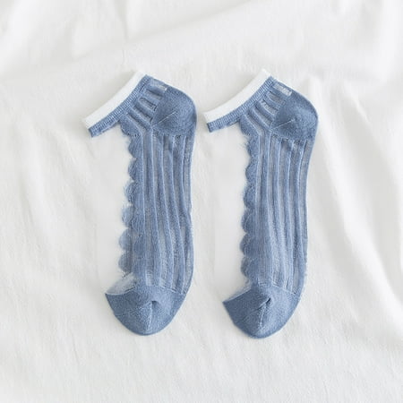 

Tulle Pearl Summer Socks Women Transparent Lace Elastic Ultra Thin Silk Stockings Short Women Nylon
