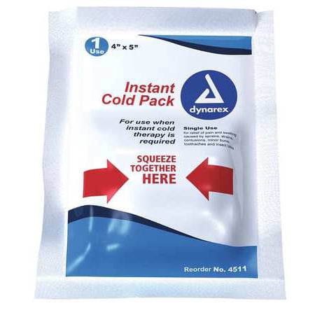 - DYNAREX 4511 Instant Cold Pack, White, 4inL x 5inW, PK24