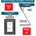 thumbnail image 2 of Louisville Ladder Aluminum Attic Ladder w 10' - 12' length, 22.5" x 63" opening 350 lbs Load Capacity, AL258P, 2 of 10
