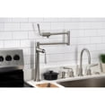 thumbnail image 3 of Kingston Brass KS4708ZL Silver Sage Deck Mount Pot Filler Faucet, Brushed Nickel, 3 of 8