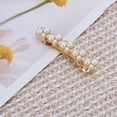 thumbnail image 5 of Unique Bargains 1 Pc Hair Barrettes Grace Pearl Crystal Barrette Clip White Gold Tone, 5 of 5