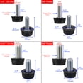 thumbnail image 2 of EZALOR Niveladores de muebles ajustables con rosca M6, niveladores de patas de tornillo de acero galvanizado con rosca, nivelación deslizante para muebles, para mesa, silla, patas de muebles, 2 of 3