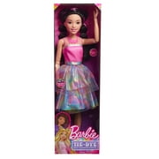 Just Play Barbie 28-inch Tie Dye Style Best Fashion Friend, Black Hair, Kids Toys for Ages 3 up