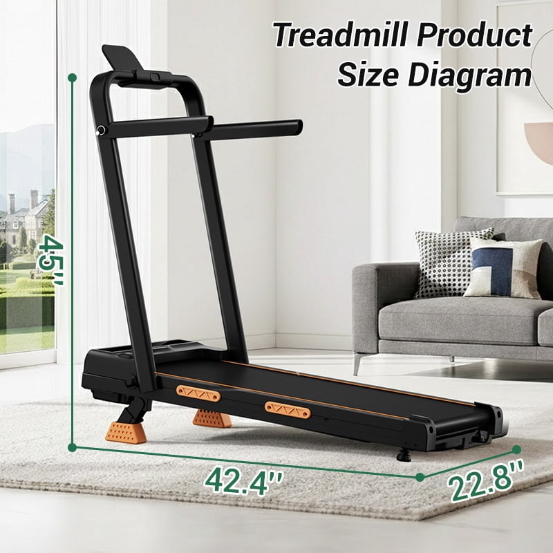 LEZEE 14% Incline Walking Pad, 2.5HP Motor, 6.3MPH, LED Display, 300 lbs Capacity, Compact Treadmill for Home