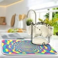 thumbnail image 5 of Yayeee Dish Drying Mat for Kitchen Counter 16"x18" Microfiber Absorbent Pad, Psychedelic Pattern, 5 of 7