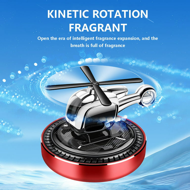 Cool Helicopter Alloy Solar Car Air Freshener Aromatherapy