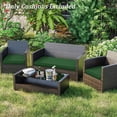 thumbnail image 6 of Kimunuk 3 Piece Wicker Chair Cushions, Waterproof Patio Loveseat Chair Cushions Set for Outdoor Indoor Furniture, Green, 6 of 6