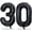 Black, variant on Large Red Foil Number 13 & 31 Balloons with Confetti, Decor for Birthday, Anniversary & Baby Shower
