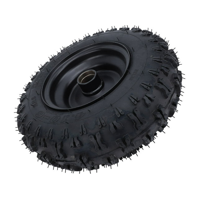 Pneu avant de Remplacement, Caoutchouc 4.10-6 Pneu et Ensemble de Roue Résistance aux Crevaisons Traction Améliorée pour Scooter pour ATV