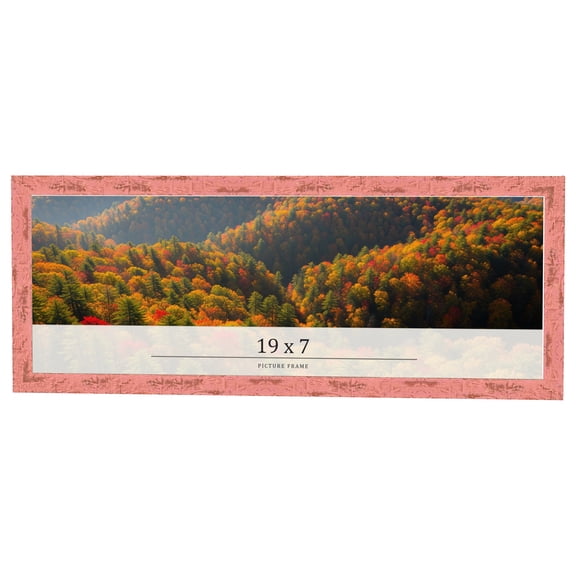 19x7 Frame Pink Solid Wood Picture Frame Width 1.125 Inches | Interior Frame Depth 0.5 Inches |