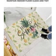 thumbnail image 6 of Shag Bath Rugs Pineapple Floral Summer Fruit Plush Soft Fluffy Doormat Floor Carpet,Non-Slip Living Room Bedroom Kitchen Entryway Door Mats Monstera Seamless Vintage Linen, 6 of 6