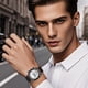 thumbnail image 2 of Reloj de Pulsera Para Hombre, Original A Estrenar Correa Metalica Hombre, Moderno, Casual, Deportivo Reloj de Pulsera,Reloj Digital Multifuncional para Hombres, Deportes, Correr D,alloy, 2 of 6