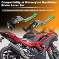 thumbnail image 2 of Palancas de freno y embrague de motocicleta extensibles para Kawasaki NINJA500 Z500SE 2024 2025 1 par de palancas de freno ajustables para Kawasaki Ninja 500 Z 500 SE Verde, 2 of 7