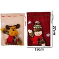 thumbnail image 2 of Bolsa de regalos de Navidad Bolsa de regalo de Papá Noel Bolsas de regalos de Navidad Reutilizables para fiesta de Navidad de cumpleaños, 2 of 5