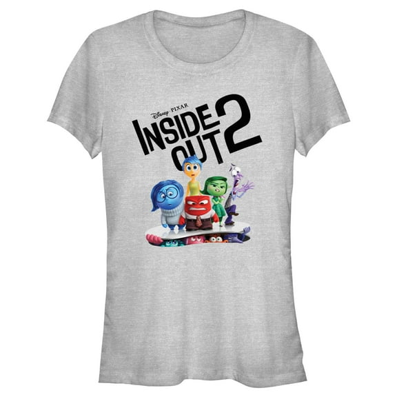 Junior's Inside Out 2 Logo New Emotions  Graphic T-Shirt