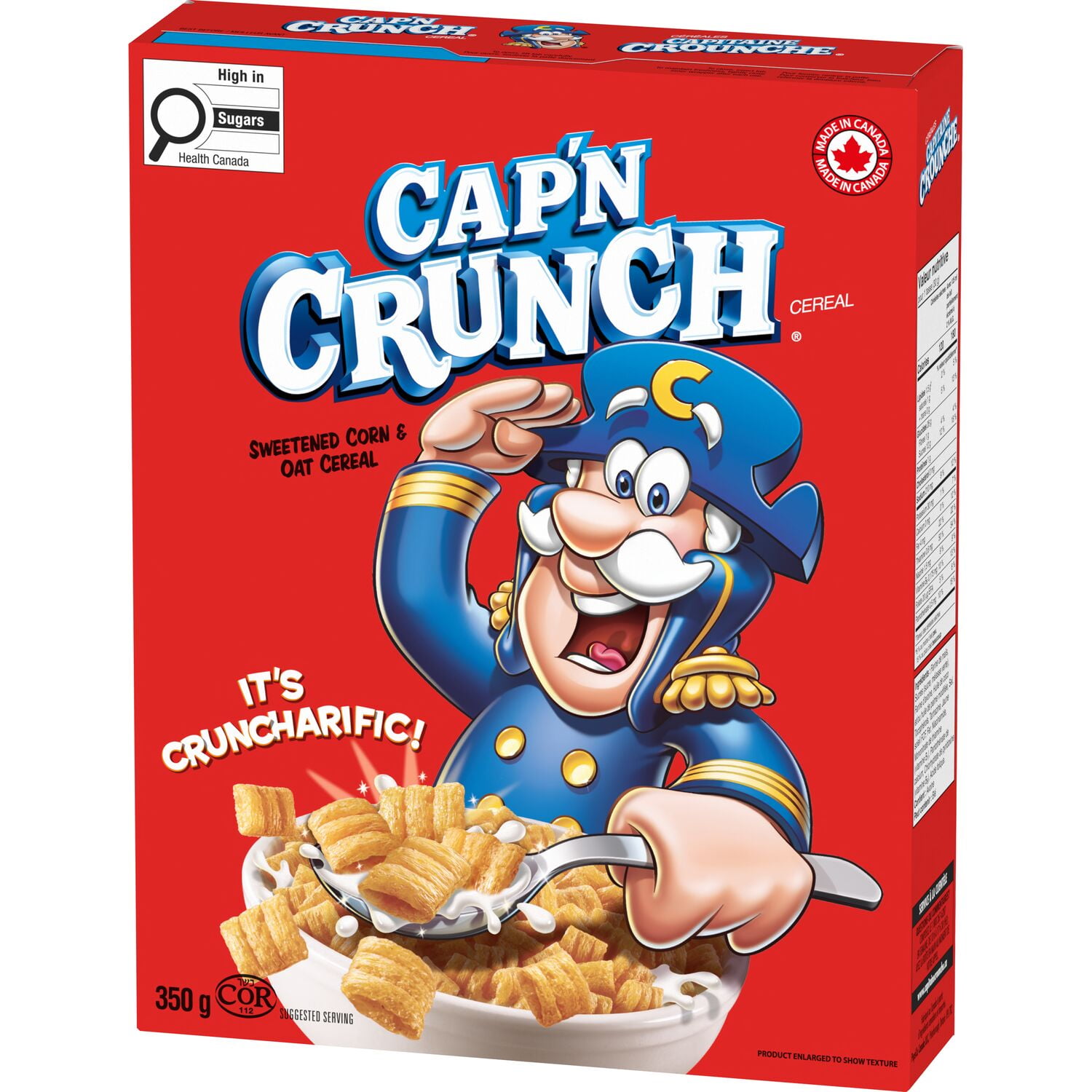 Cap'N Crunch Original Cereal, 350 g.