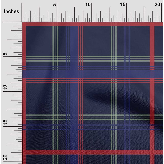 oneOone Viscose Chiffon Fabric Madras Check Print Fabric BTY 42 Inch Wide