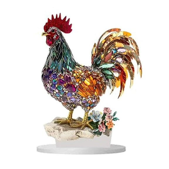 2025 New Acrylic Chicken Decor Table Decoration 2D Unique DIY Attractive Centerpiece Figurine Desktop Display for Office Home