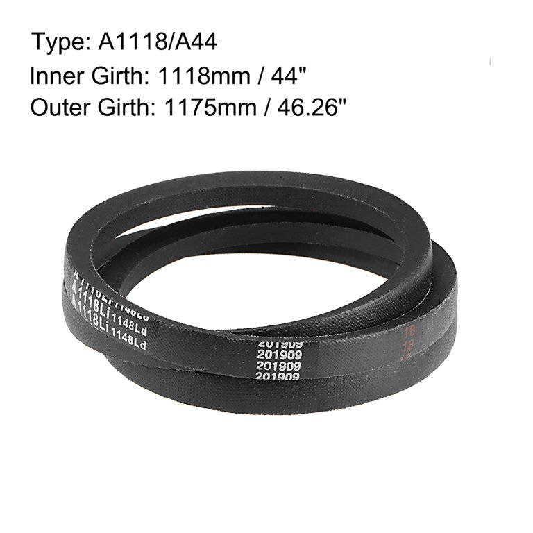 A1118/A44 V Belt 44-inch Inner Girth, A-Section Rubber Drive Belt