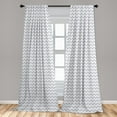 thumbnail image 5 of Ambesonne Grey and White Curtains, Geometrical Zigzag, Pair of 28"x95", Pale Grey White, 5 of 5